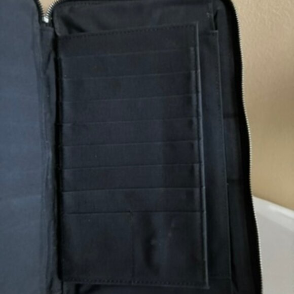 Hermes Clutch Bag Ale Line Zip Around Gray Canvas - Picture 16 of 16